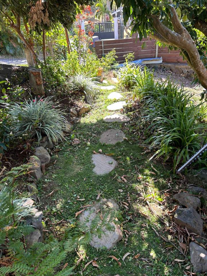 Nettoyage allée de jardin La Réunion