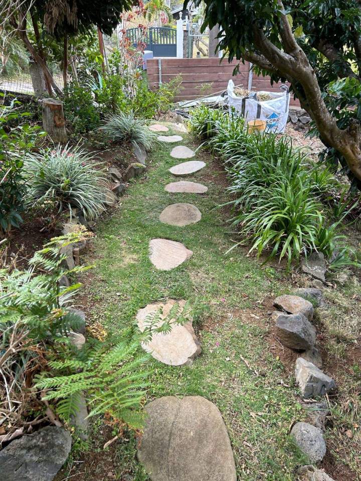 Aménagement allée de jardin La Réunion